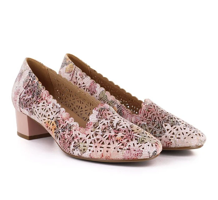 Dámské ažurové boty na podpatku model 22097119 - Potocki