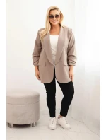 Dámská sako Plus Size elegantní fango