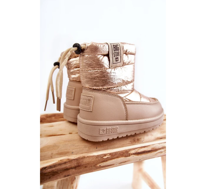 Dziecięce Śniegowce Big Star KK374221 Beżowo-Złote Dziecięce Śniegowce Big Star KK374221 Beżowo-Złote