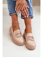 Dámské Mokasíny S Dekorací Eko Kůže Béžové model 21670524 - Boto