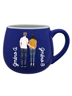 Personalizovaný keramický bacuľatý hrnček s párom Personalizovaný keramický bacuľatý hrnček s párom