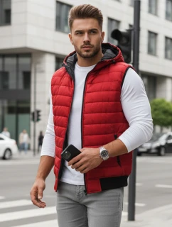 Pánska červená vesta FashionStreet TX4265