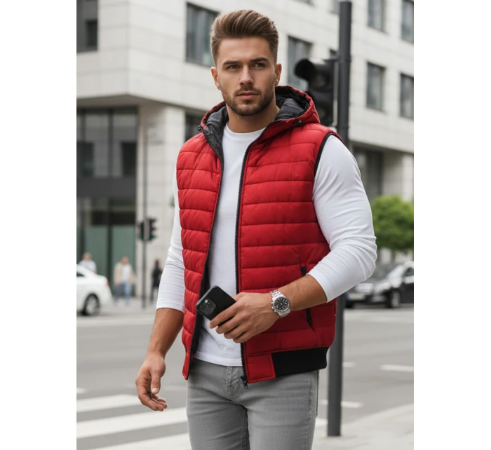 Pánska červená vesta FashionStreet TX4265