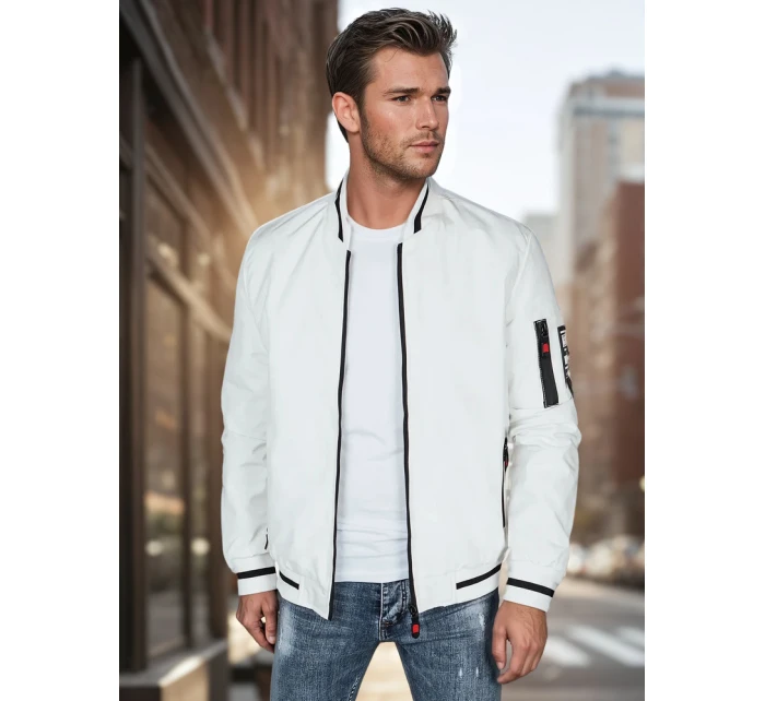 Pánská přechodná bunda bomber bílá Dstreet model 21986385 - FashionStreet