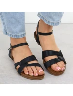 Dámske čierne sandále S.Barski KV51-022