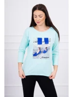 Halenka s 3D grafikou se zirkony mint Halenka s 3D grafikou se zirkony mint