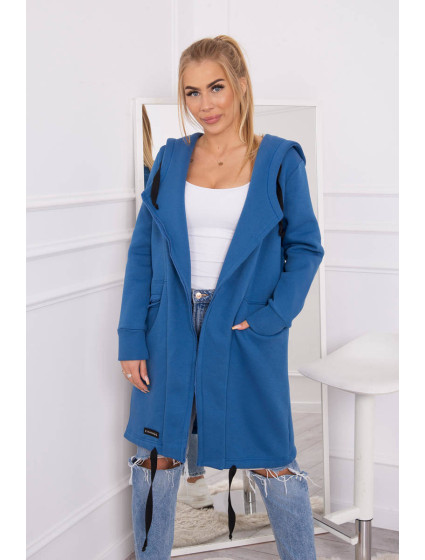 Nevädze modrá zateplená bunda s kapucňou