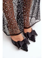 Textilní Lodičky S Mašlí Černé model 21681039 - Boto