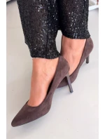 Eko semišové lodičky Sergio Leone 1336 čokoládové