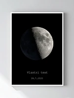 Personalizovaný magický fotobilder v ráme – 50 × 70 – fázy mesiaca