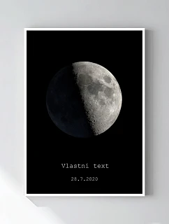 Personalizovaný magický fotobilder v ráme – 50 × 70 – fázy mesiaca