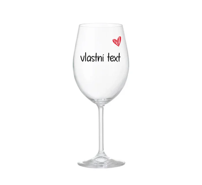 Vlastní text na sklenici