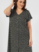 Dámske domáce šaty s krátkymi rukávmi Daniela