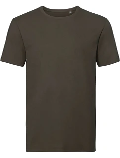 Russell Athletic 108M Pánske tričko Pure Organic 10.108M tmavo olivová