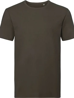 Russell Athletic 108M Pánske tričko Pure Organic 10.108M tmavo olivová