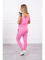 Nohavice/oblek s nápisom selfie svetlo ružový Nohavice/oblek s nápisom selfie svetlo ružový