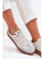 Skórzane Damskie Sneakersy Daniel Lopez Just Dare SS2D4008 Biało-Szare