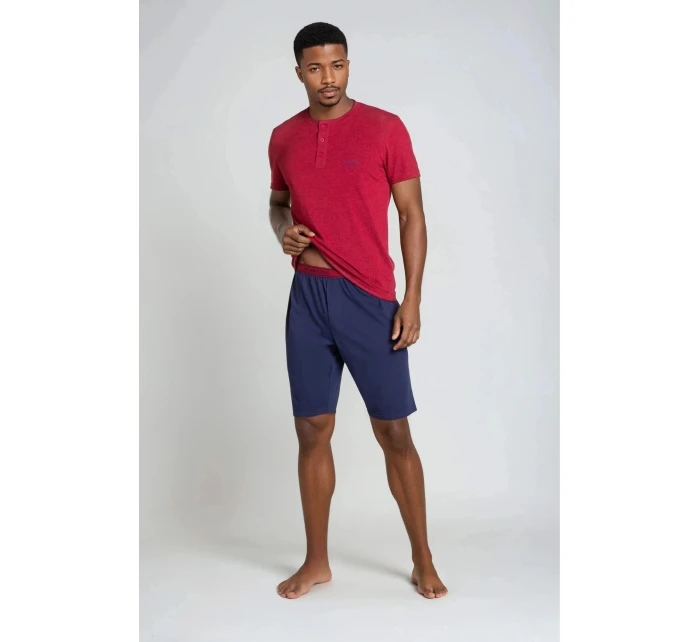 Pyžamo Dune 38879-33X Červená a tmavo modrá - Henderson Pyžamo Dune 38879-33X Červená a tmavo modrá - Henderson