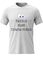 Dámské bavlněné tričko s potiskem - TAKHLE BLBĚ ČUMÍM POŘÁD - bílé