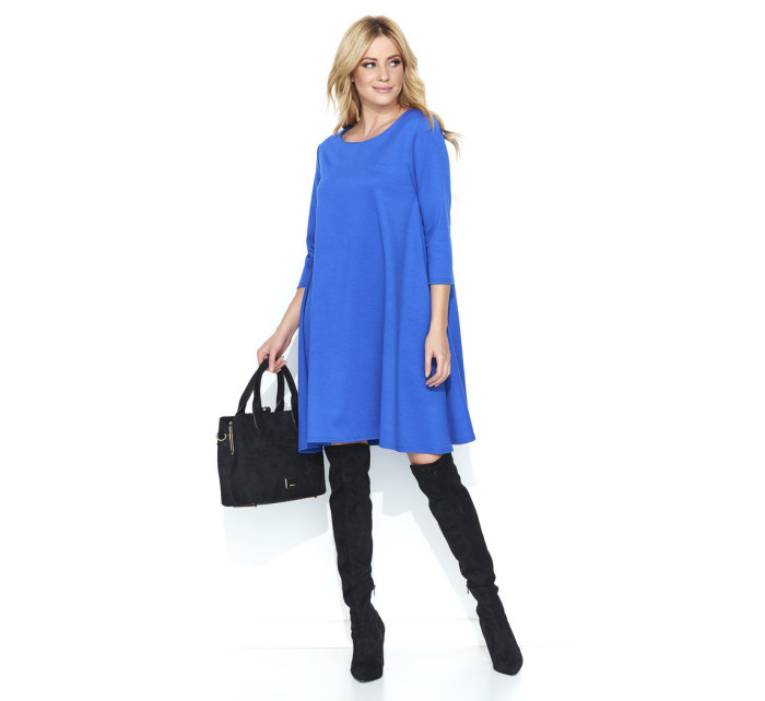 Dámské šaty na denní nošení ve model 15042525 střihu středně dlouhé modré Modrá - Makadamia