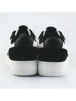 Čierne dámske tenisky sneakers s panterím vzorom (6363)