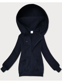 Tmavě modrá dámská rozepínací mikina s kapucí model 21395736 - S'WEST