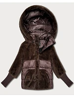 Hnědá dámská zimní bunda s kapucí Goodlookin model 21785363 - Libland