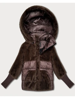 Hnědá dámská zimní bunda s kapucí Goodlookin model 21785363 - Libland