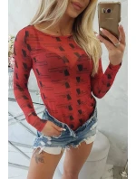 Blúzkové body v bronzovo červenej farbe