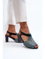 Dámské sandály na podpatku z ekokůže model 21658489 - Boto Dámské sandály na podpatku z ekokůže model 21658489 - Boto