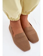 Materiálové dámské mokasyny světle hnědé Dorielle Materiálové dámské mokasyny světle hnědé Dorielle