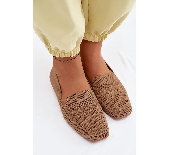Materiálové dámské mokasyny světle hnědé Dorielle Materiálové dámské mokasyny světle hnědé Dorielle