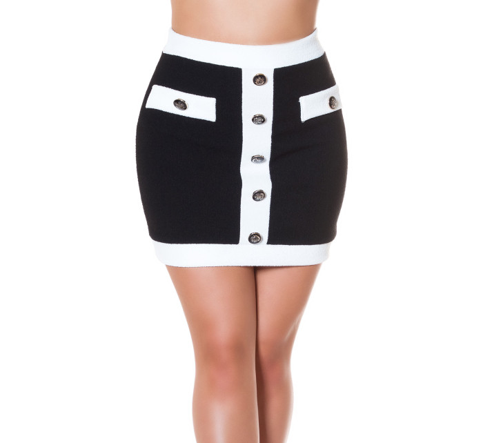 Sexy Koucla mini skirt with model 19623468 buttons - Style fashion