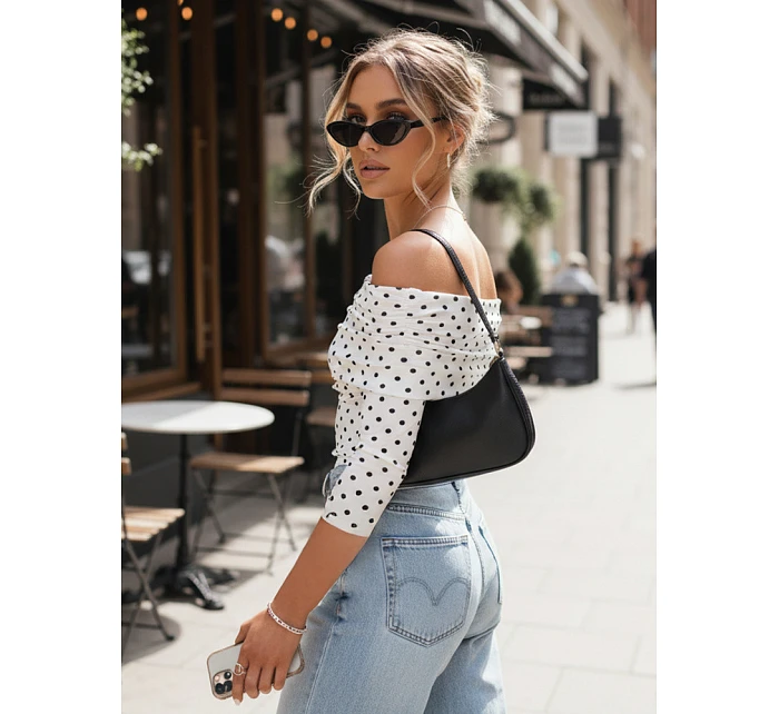 Dámska blúzka BLISSE s prúžkami v svetlo béžovej farbe FashionStreet RY2511