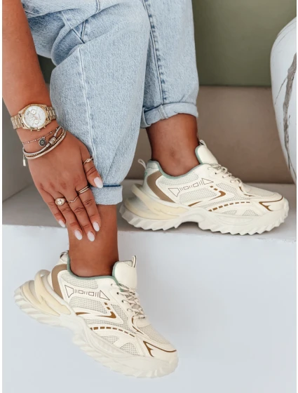 Dámské sportovní tenisky beige Dstreet model 21991743 - FashionStreet