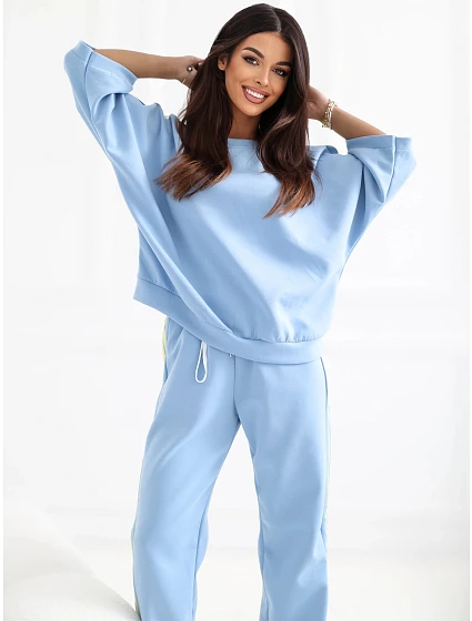 Tepláková súprava s pruhmi modrá (22215) Tepláková súprava s pruhmi modrá (22215)