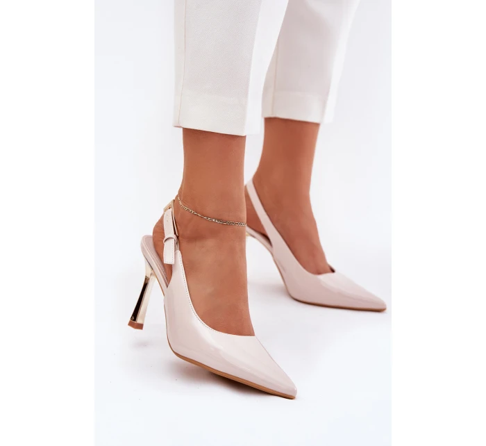 Lakované Lodičky S  A  Světle Béžové model 21702677 - Boto