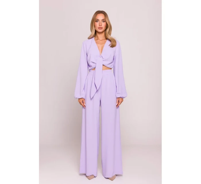 M862 Široké nohavice - fialové