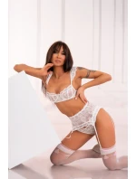 Pančuchy Mieva 15 Den White - LivCo Corsetti