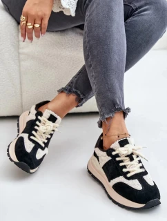 Zateplené dámske kožené tenisky Big Star HI-POLY SYSTEM Black