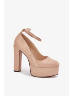 Dámske lodičky C-240 béžová - Krok vo veľkom štýle