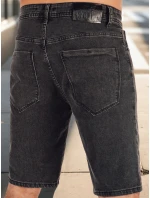 Pánske džínsové šortky čierne Dstreet SX2493