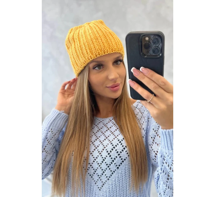 Dámska horčicová čiapka Rebeka K345 Dámska horčicová čiapka Rebeka K345