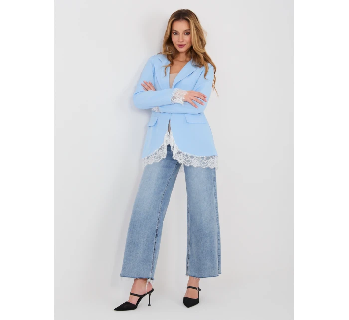 Marynarka IT MA model 22013786 jasny niebieski - FPrice Marynarka IT MA model 22013786 jasny niebieski - FPrice