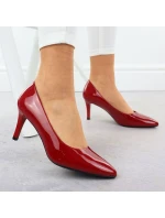 Dámské lodičky na jehlovém podpatku červené Sergio model 21905059 - LEONE Dámské lodičky na jehlovém podpatku červené Sergio model 21905059 - LEONE