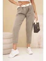 Dámske nohavice so šnúrou a opaskom Fango Dámske nohavice so šnúrou a opaskom Fango