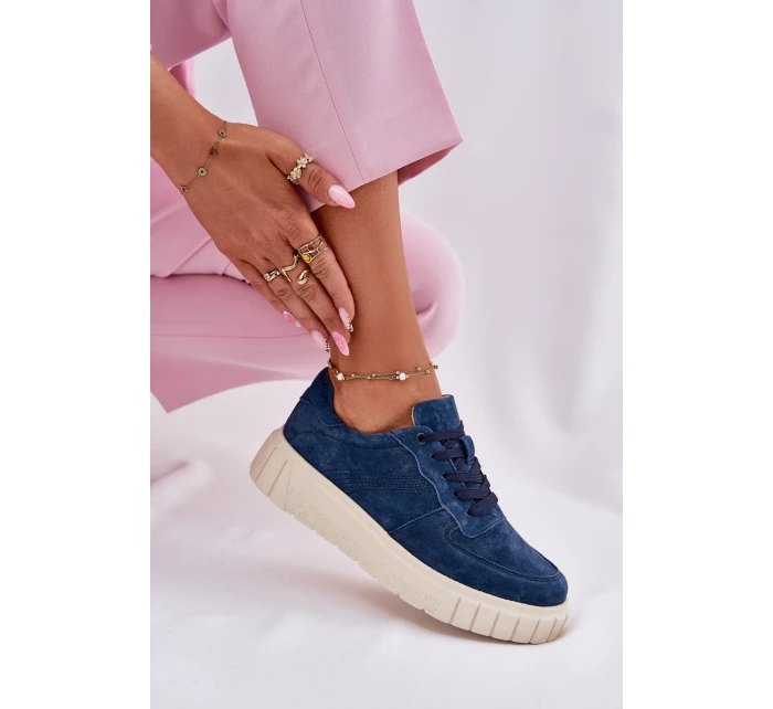 Semišové Dámské Tenisky Na Platformě model 21697031 - EVENTO