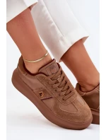 Dámské Kožené Sneakersy Na Platformě Just Dare Hnědé model 21703379 - Daniel Lopez Just Dare Dámské Kožené Sneakersy Na Platformě Just Dare Hnědé model 21703379 - Daniel Lopez Just Dare