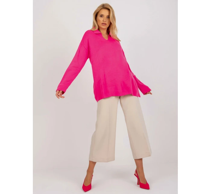 Dámsky sveter LC SW 2261 .00P fluo ružová - FPrice