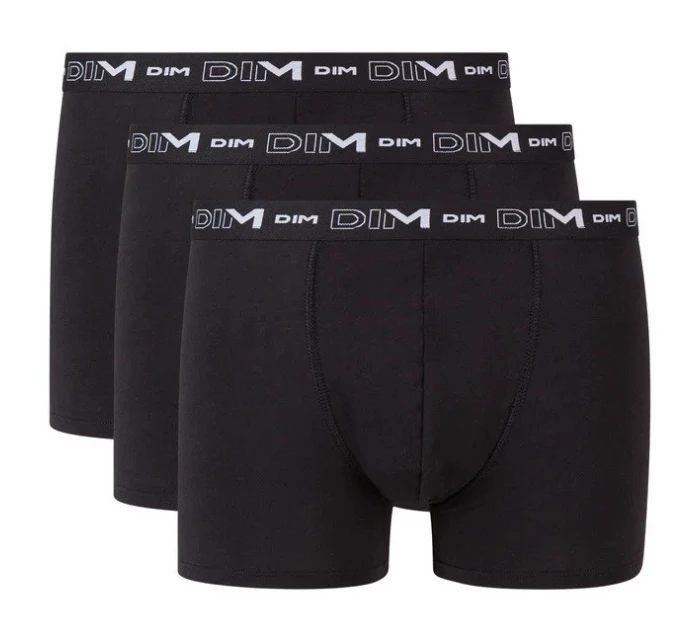 Pánske boxerky 3 ks COTTON STRETCH čierne - DIM